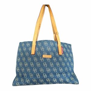 Dooney & Bourke Blue and Tan Tote Bag